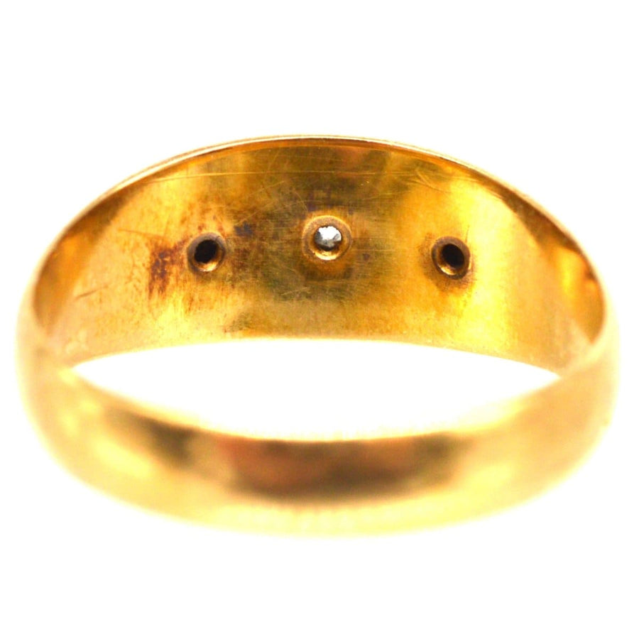 Edwardian 18ct Gold Three Stone Diamond Gypsy Ring | Parkin and Gerrish | Antique & Vintage Jewellery