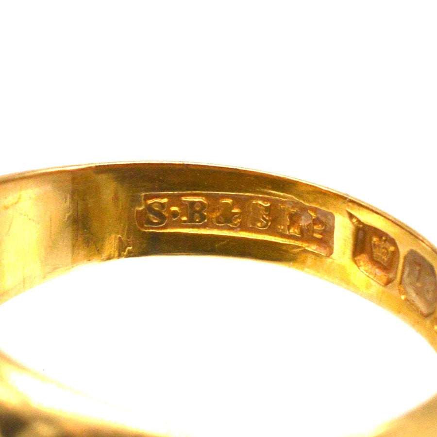 Edwardian 18ct Gold Three Stone Diamond Gypsy Ring | Parkin and Gerrish | Antique & Vintage Jewellery