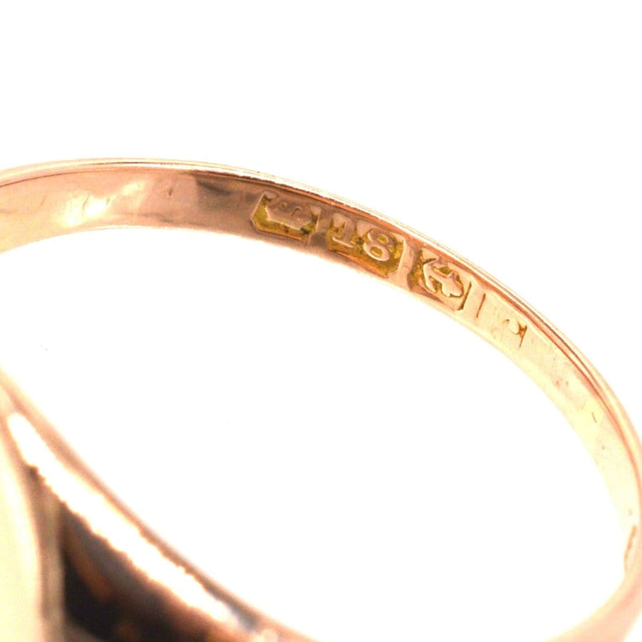 Edwardian 18ct Rose Gold Plain Signet Ring | Parkin and Gerrish | Antique & Vintage Jewellery