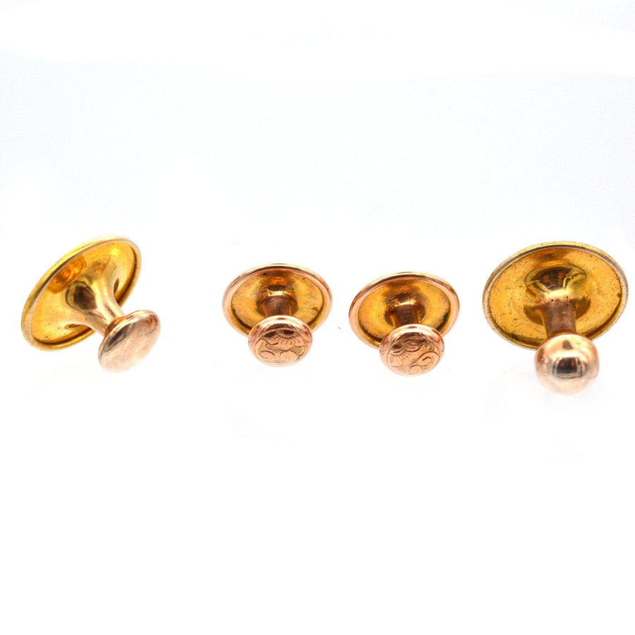 Edwardian 9ct Gold, Cufflinks and Dress Set | Parkin and Gerrish | Antique & Vintage Jewellery
