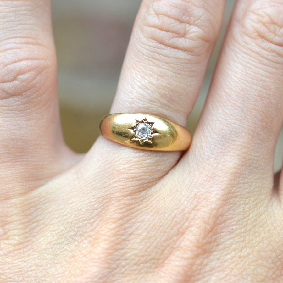 Edwardian Old Mine Cut Diamond Gypsy Ring | Parkin and Gerrish | Antique & Vintage Jewellery