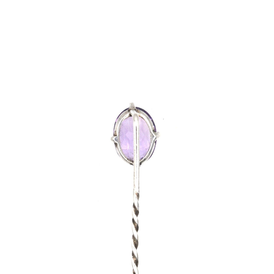 Edwardian Silver and Amethyst Tie Pin | Parkin and Gerrish | Antique & Vintage Jewellery
