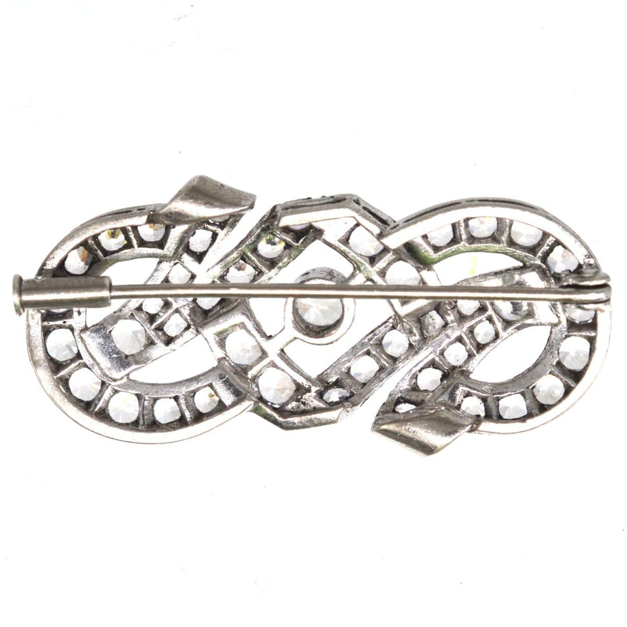 French Art Deco Silver Paste Brooch | Parkin and Gerrish | Antique & Vintage Jewellery