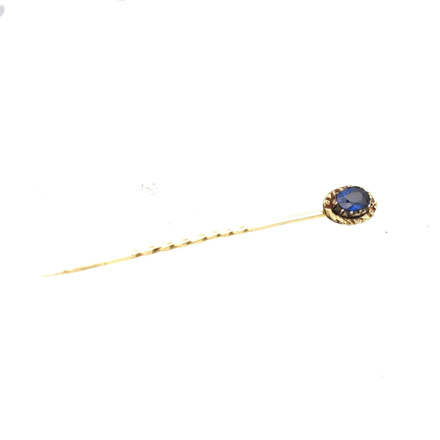 Georgian 15ct Gold Sapphire Tie Pin | Parkin and Gerrish | Antique & Vintage Jewellery