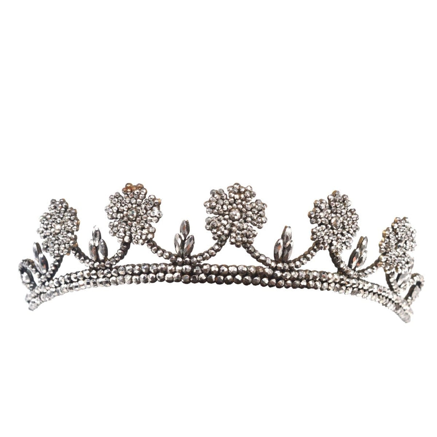 Georgian Cut Steel Tiara with Swags and Roses | Parkin and Gerrish | Antique & Vintage Jewellery