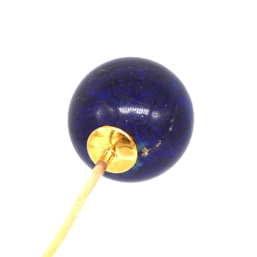 Large Victorian 18ct Gold Lapis Lazuli Sphere Tie Pin | Parkin and Gerrish | Antique & Vintage Jewellery