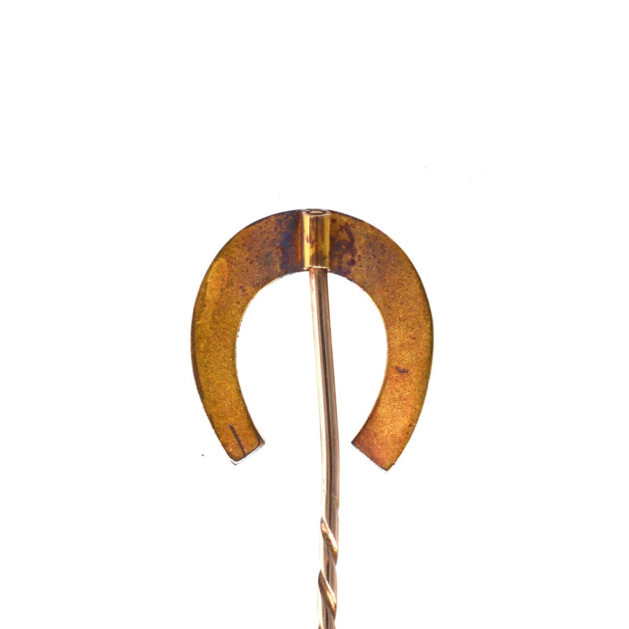 Large Victorian 9ct Gold Horseshoe Tie Pin | Parkin and Gerrish | Antique & Vintage Jewellery