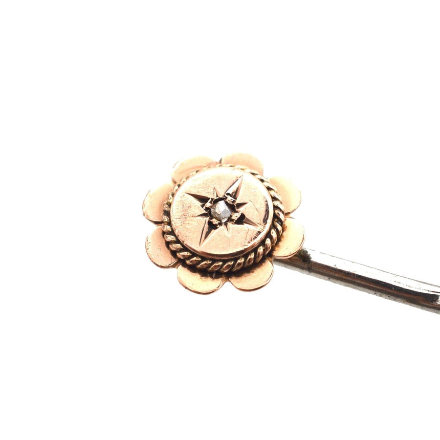 Late Victorian 9ct Gold, Diamond Star Tie Pin | Parkin and Gerrish | Antique & Vintage Jewellery