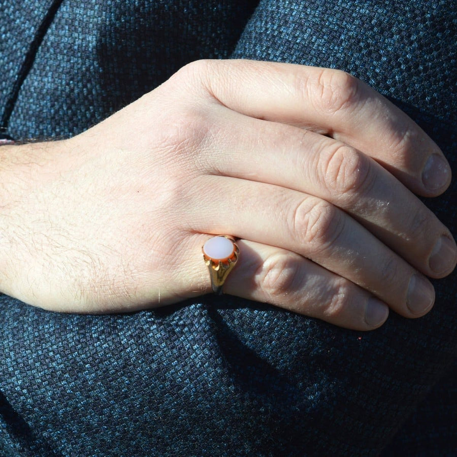 Late Victorian 9ct Gold Sardonyx Signet Ring | Parkin and Gerrish | Antique & Vintage Jewellery