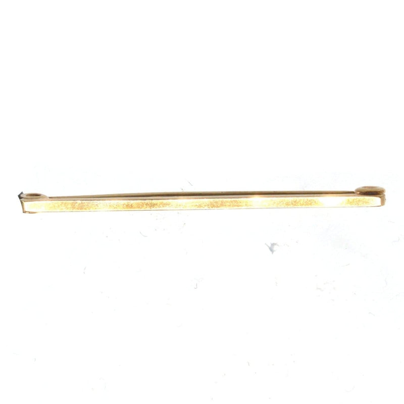 Mid Century 9ct Gold Flat Bar Brooch by Henry Griffith & Sons Ltd