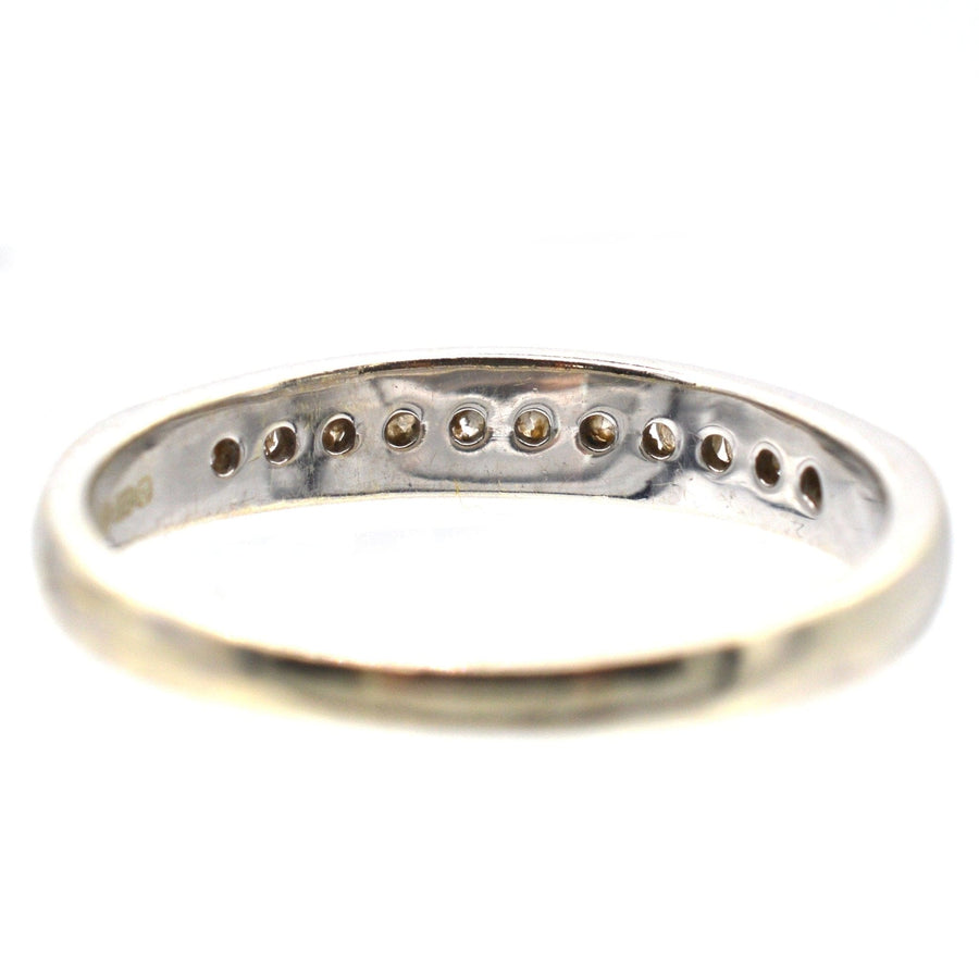 Modern 9ct White Gold, Diamond Half Eternity Ring | Parkin and Gerrish | Antique & Vintage Jewellery