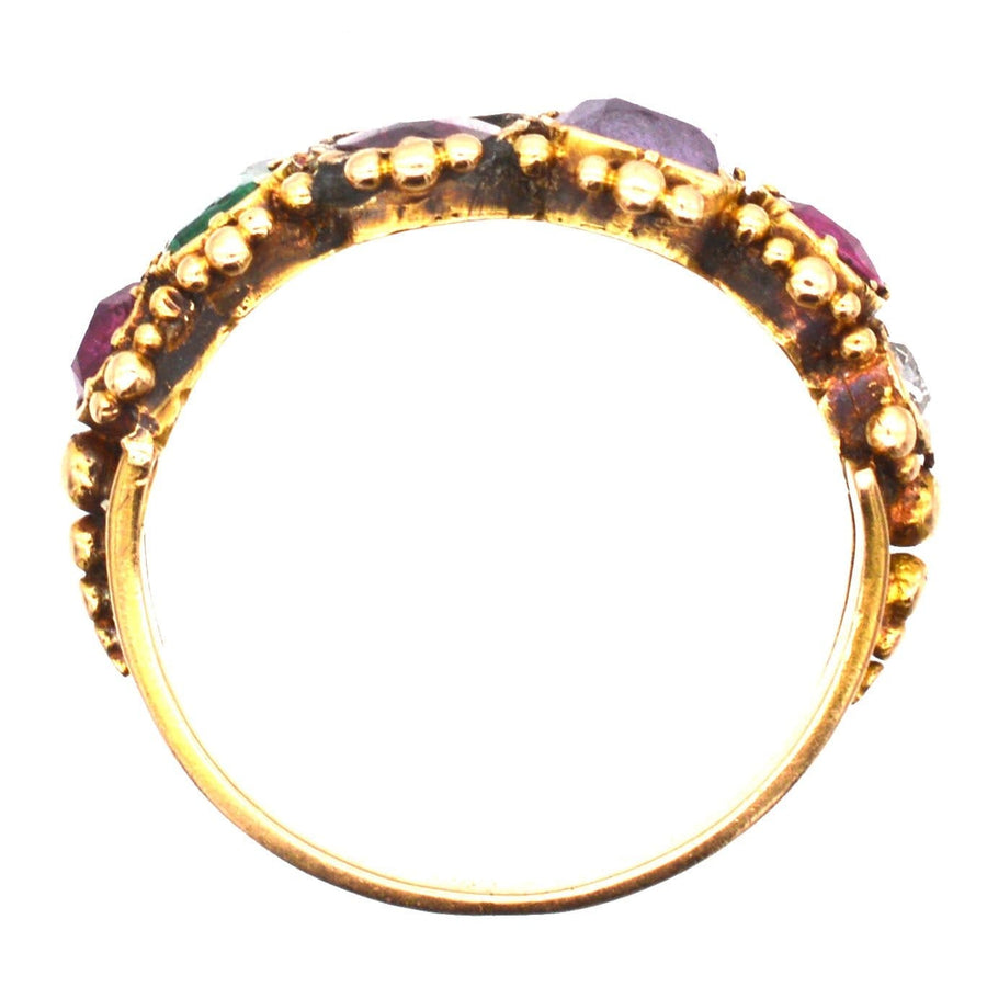 Regency 15ct Gold Acrostic Ring Spelling Regard | Parkin and Gerrish | Antique & Vintage Jewellery