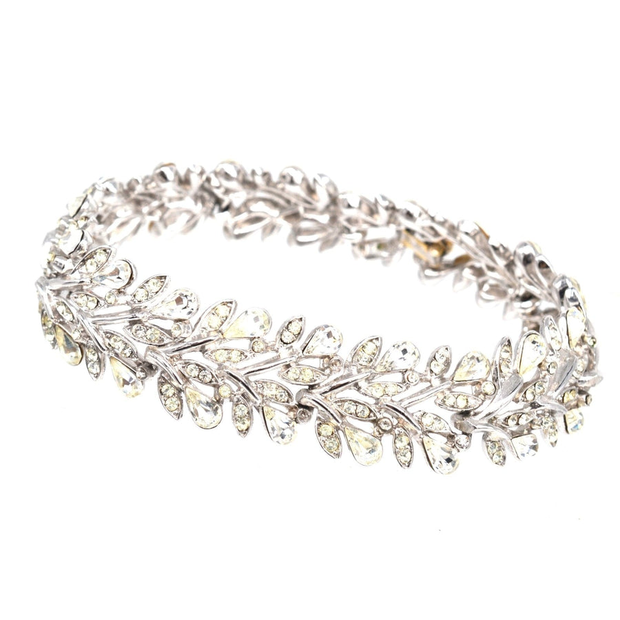 Trifari 1950s White "Diamond" Paste Bracelet | Parkin and Gerrish (UK)