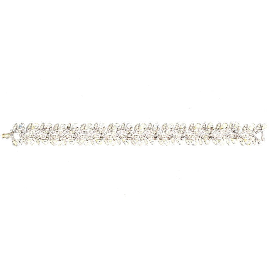 Trifari 1950s White "Diamond" Paste Bracelet | Parkin and Gerrish (UK)