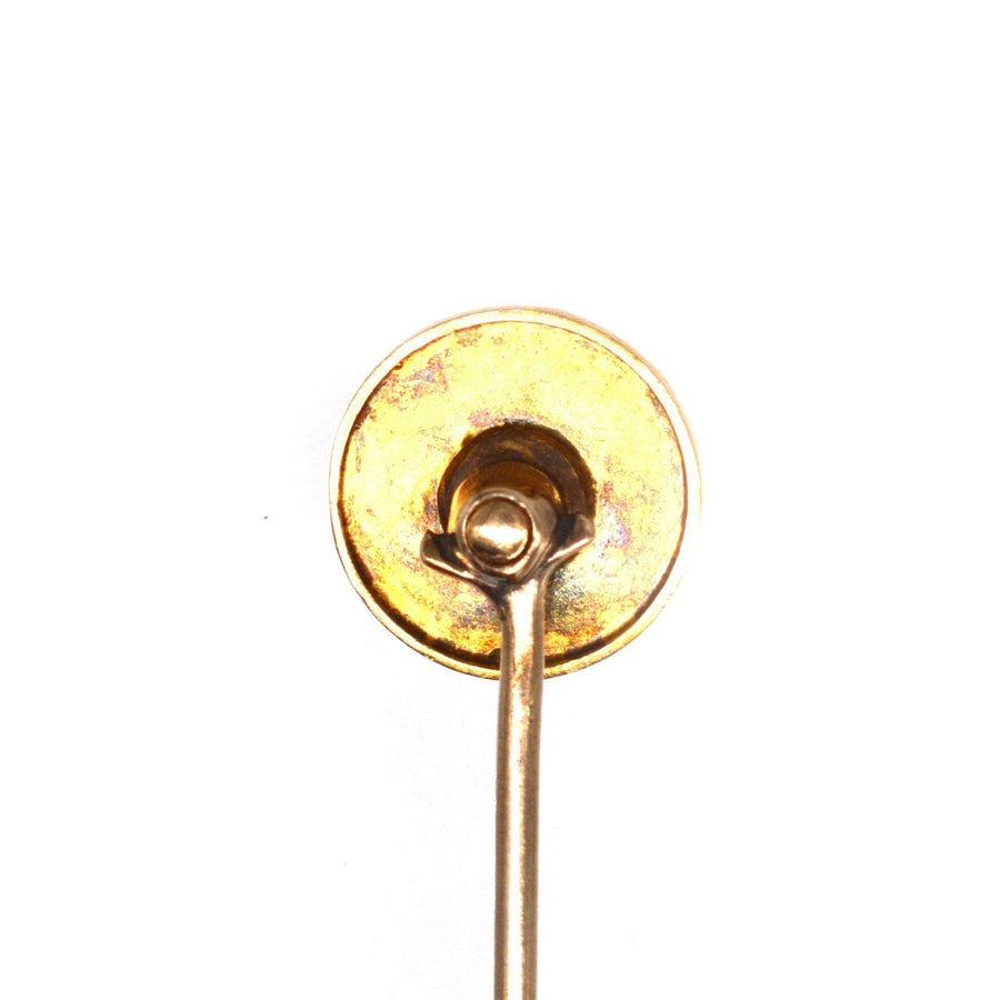 Victorian 15ct Gold Circle Tie Pin with a Ruby | Parkin and Gerrish (UK)