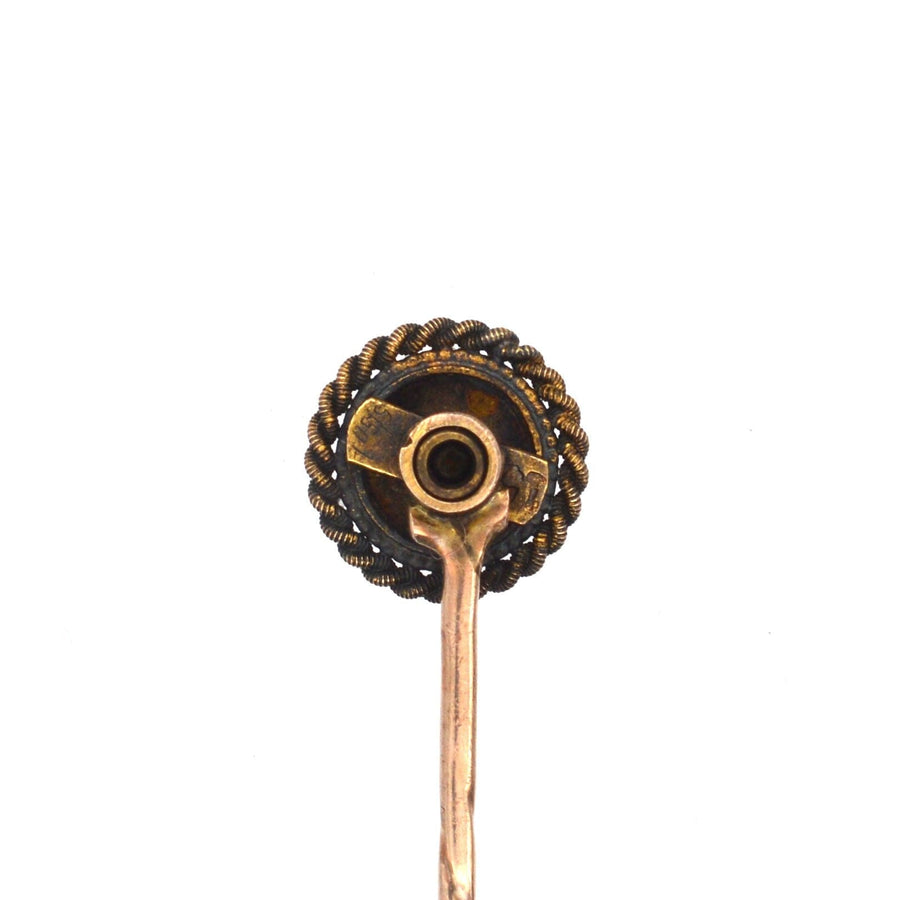 Victorian 15ct Gold & Diamond Tie Pin with Star Motif | Parkin and Gerrish | Antique & Vintage Jewellery
