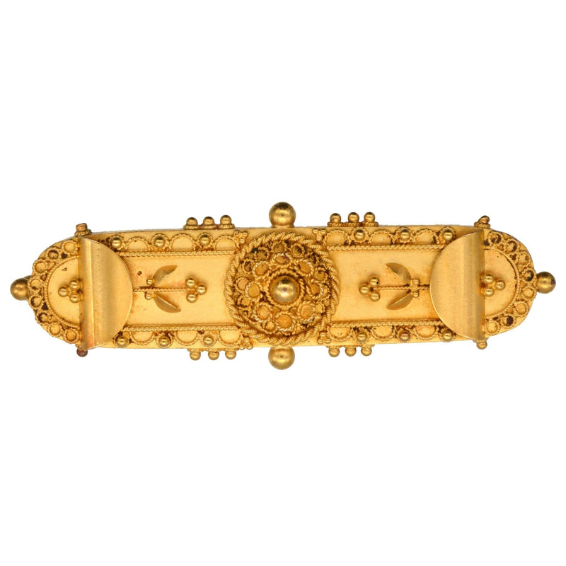 Victorian 15ct Gold Etruscan Revival Brooch