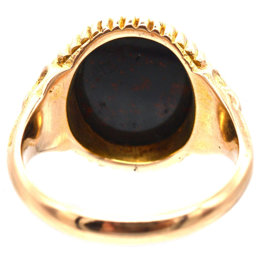 Victorian 15ct Gold Masonic Signet Ring with a Bloodstone | Parkin and Gerrish | Antique & Vintage Jewellery