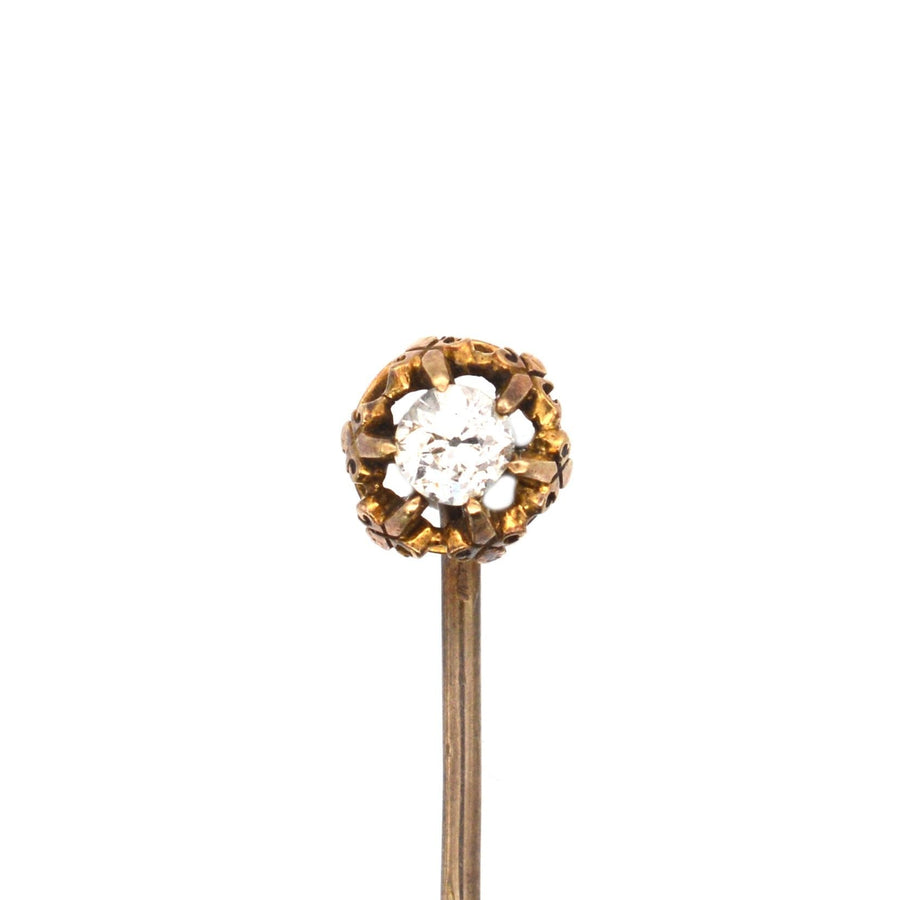 Victorian 15ct Gold, Old Mine Cut Diamond Tie Pin | Parkin and Gerrish | Antique & Vintage Jewellery