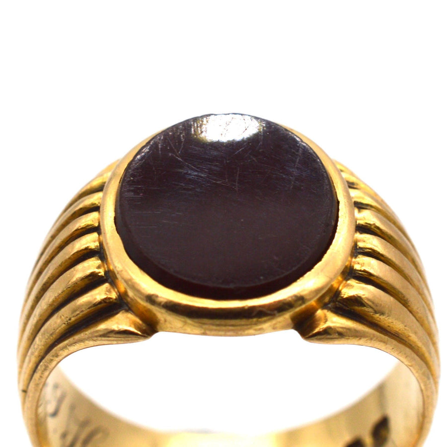 Victorian 18ct Gold Signet Ring with Carnelian | Parkin and Gerrish | Antique & Vintage Jewellery