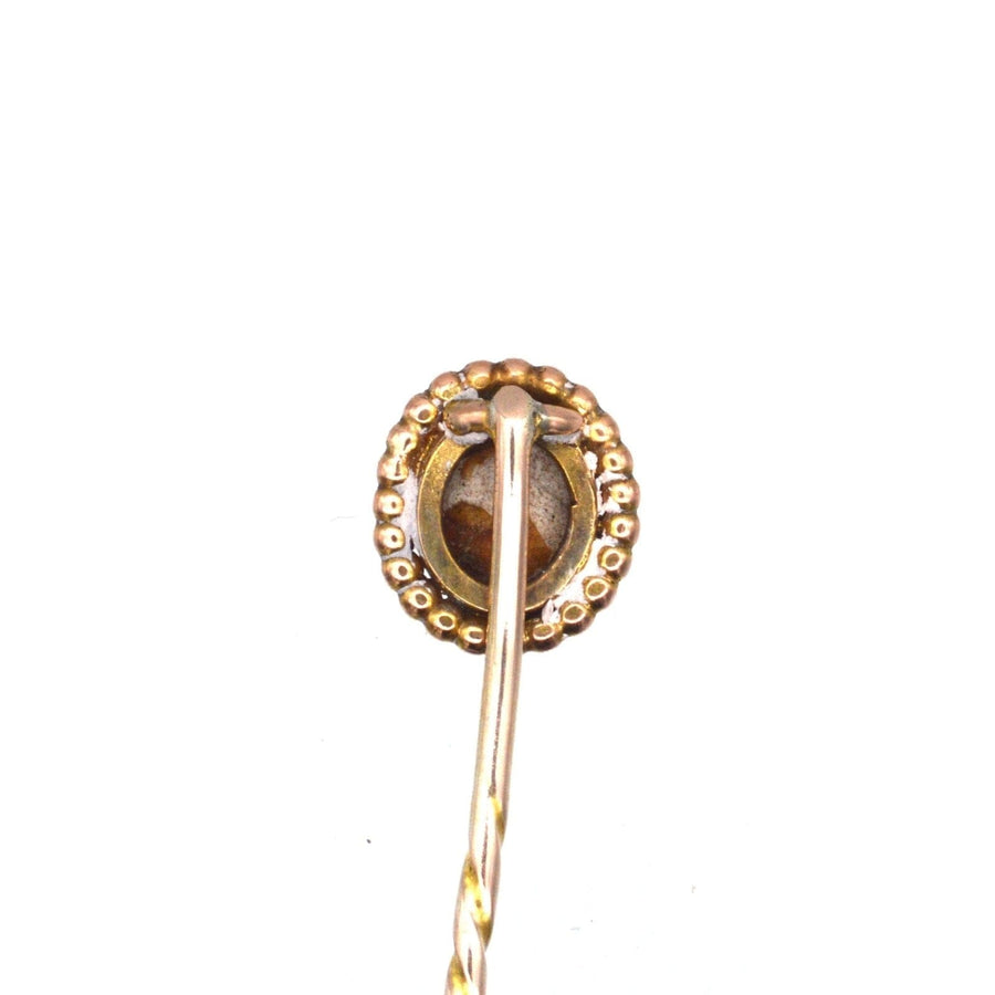 Victorian 9ct Gold Brown Shell Tie Pin | Parkin and Gerrish | Antique & Vintage Jewellery