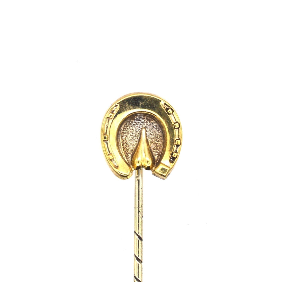 Victorian 9ct Gold Horse Shoe Tie Pin | Parkin and Gerrish | Antique & Vintage Jewellery