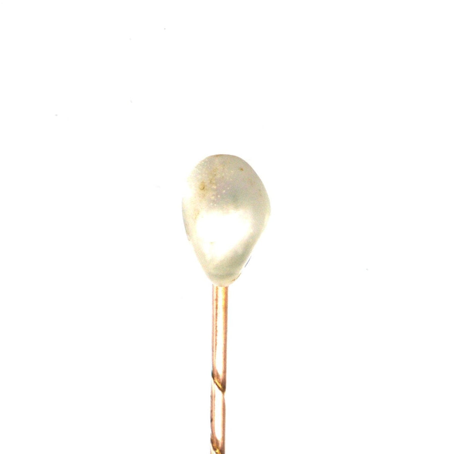 Victorian 9ct Gold Natural Blister Pearl Tie Pin | Parkin and Gerrish | Antique & Vintage Jewellery