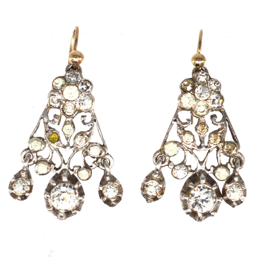 Victorian Silver Paste Chandelier Earrings | Parkin and Gerrish | Antique & Vintage Jewellery