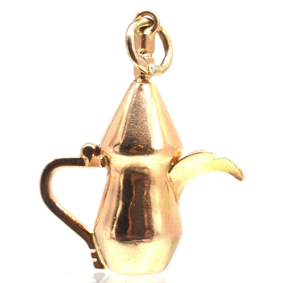 Vintage 9ct Gold Charm of a Middle Eastern Dallah Arabic Coffee Pot | Parkin and Gerrish | Antique & Vintage Jewellery