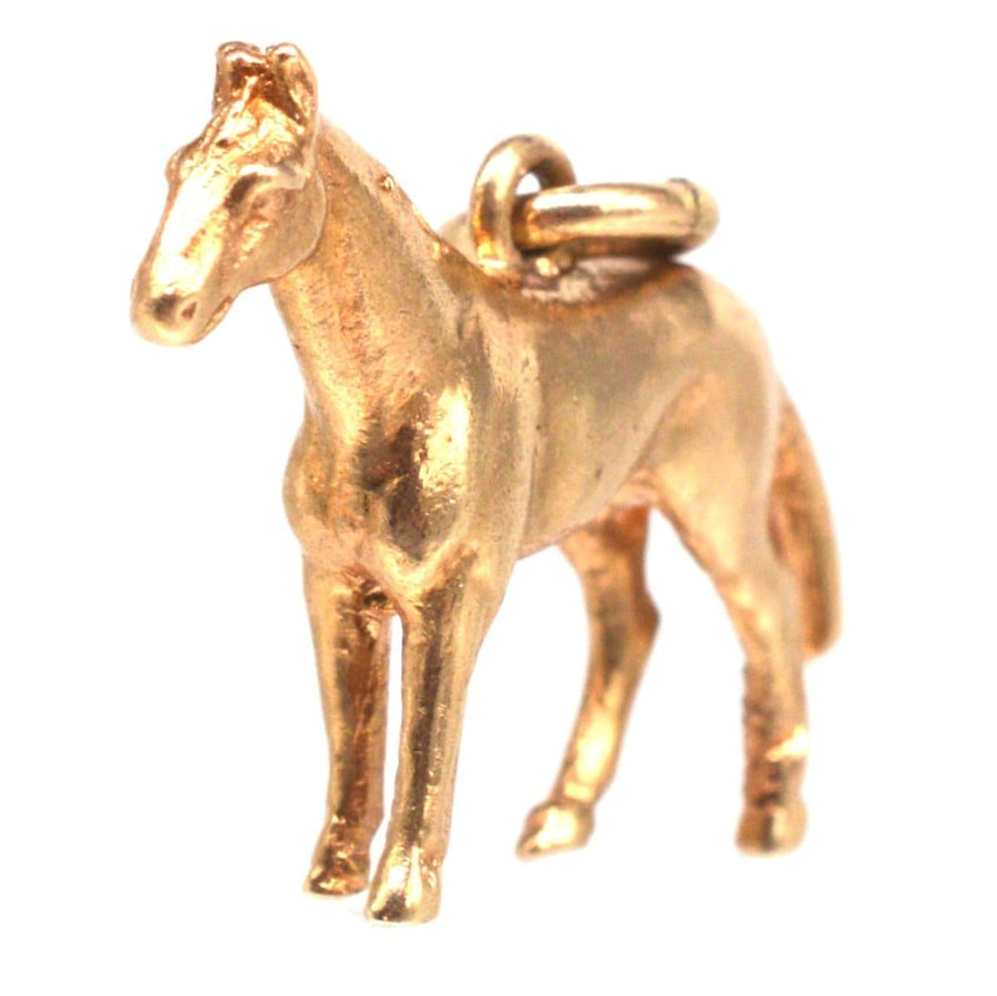 Vintage 9ct Gold Horse Charm Pendant | Parkin and Gerrish | Antique & Vintage Jewellery