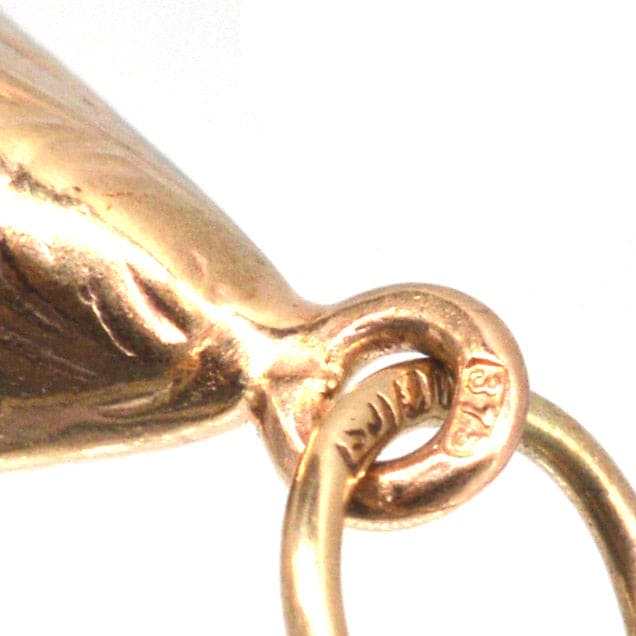 Vintage 9ct Gold Mussel Shell Charm / Pendant | Parkin and Gerrish | Antique & Vintage Jewellery