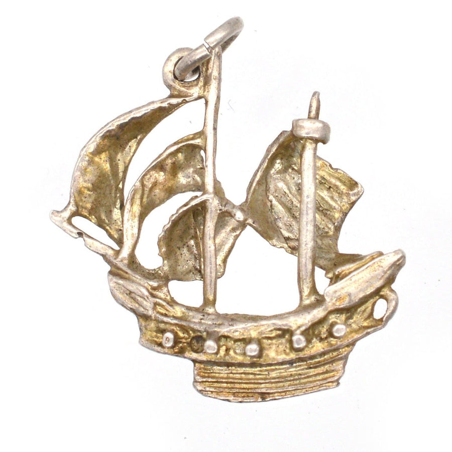 Vintage Silver Pirate Ship Pendant | Parkin and Gerrish | Antique & Vintage Jewellery
