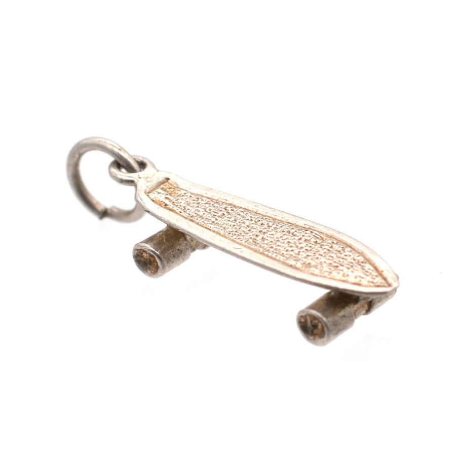 Vintage Silver Skateboard Pendant Charm | Parkin and Gerrish | Antique & Vintage Jewellery